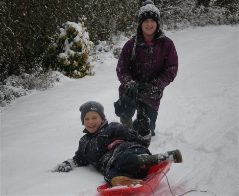 We stay open when it snows and provide sledges for that bit of fun